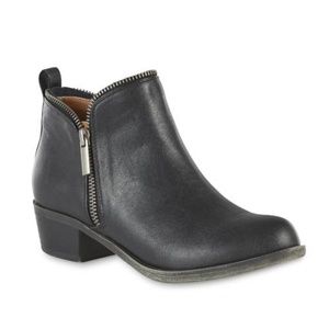 Bongo Colette Black Double Zip Ankle Boot